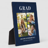 Plaque Photo Graduation 2025 Photo Collage Marine Blue Keepsaké (Côté)