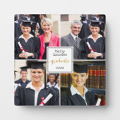 Plaque Photo Graduation 4 Photo Collage Gold Graduate (Devant)
