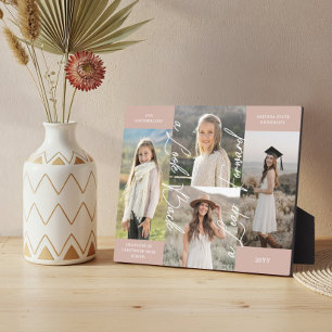 Plaque Photo Graduation Alors & Maintenant Grad Photo Collage G