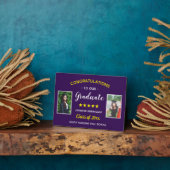 Plaque Photo Graduation Custom 2 Photo Félicitations Diplômé (Côté)