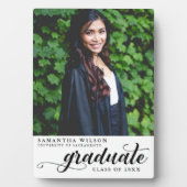 Plaque Photo Graduation de la photo de script moderne (Devant)