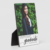 Plaque Photo Graduation de la photo de script moderne (Côté)
