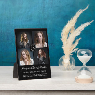 Plaque Photo Graduation Keepsake Modern Photo Collage Classy Bk