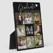 Plaque Photo Graduation moderne 8 Photo Collage noir Diplôme no (Côté)