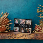 Plaque Photo Graduation moderne Photo Collage Chic Keepsaké Pla (Côté)