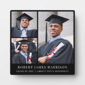 Plaque Photo Graduation Photo Collage noir (Devant)