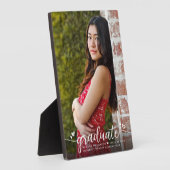 Plaque Photo Graduation Photo Moderne Élégante Calligraphie Coe (Côté)