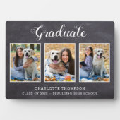 Plaque Photo Graduation Rustique Photo Collage de conservation (Devant)