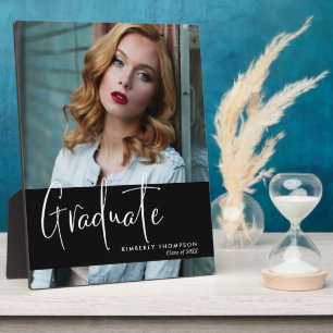 Plaque Photo Graduation Script Modern Simple Custom Photo