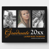 Plaque Photo Graduation Trio photo Collage de photos Keepsaké (Devant)