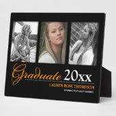 Plaque Photo Graduation Trio photo Collage de photos Keepsaké (Côté)