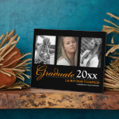 Plaque Photo Graduation Trio photo Collage de photos Keepsaké (Côté)