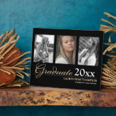 Plaque Photo Graduation Trio photo Collage de photos Keepsaké (Côté)