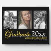 Plaque Photo Graduation Trio photo Collage de photos Keepsaké (Devant)