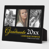 Plaque Photo Graduation Trio photo Collage de photos Keepsaké (Côté)