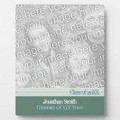 Plaque Photo Graduation turquoise (Devant)