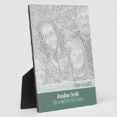 Plaque Photo Graduation turquoise (Côté)