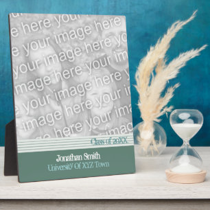 Plaque Photo Graduation turquoise