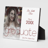 Plaque Photo Gradué Simple Photo Moderne Calligraphie Keepsaké (Côté)