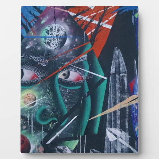 Plaque Photo Graffiti Rave Sombre (Devant)
