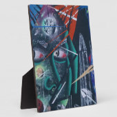 Plaque Photo Graffiti Rave Sombre (Côté)