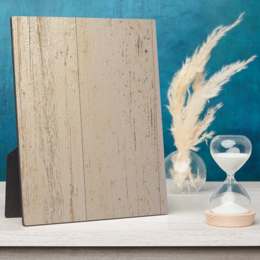 Plaque Photo Grains de bois texturés blancs blanchis (Côté)