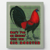 Plaque Photo Grand Coq Rouge (Devant)