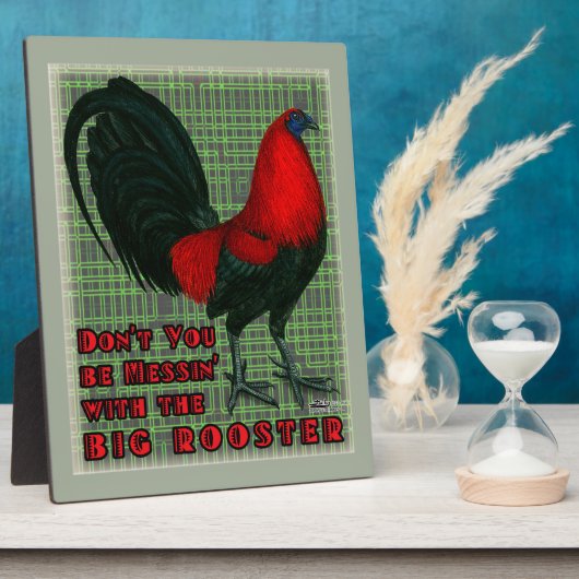 Plaque Photo Grand Coq Rouge (Côté)