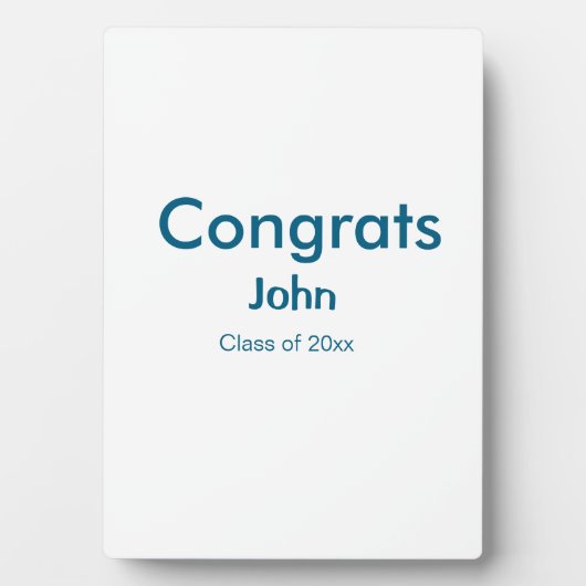 Plaque Photo grand garçon ajouter nom félicitations date année  (Devant)