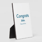 Plaque Photo grand garçon ajouter nom félicitations date année  (Côté)