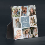 Plaque Photo GRAND GRANDMA 'le plus aimé' Photo Collage<br><div class="desc">Plaque de collage photo moderne tendance Grand grand grand-mère. Créez votre propre cadeau personnel avec un collage photo de 8 (huit) composé d'un modèle de mise en page d'image carré, le texte "l'arrière-grand-mère la plus aimée" un petit coeur mignon et nom/s. Tous les textes et les couleurs peuvent être changés...</div>