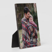 Plaque Photo Grand-mère de script photo personnalisé (Côté)