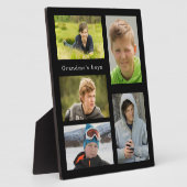 Plaque Photo Grand-mère petits-enfants noirs garçons photo (Côté)