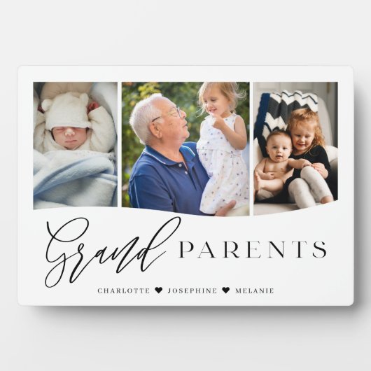 Plaque Photo Grand-parents Script Grand-enfants Photo Keepsaké (Devant)