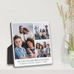 Plaque Photo Grand-parents Vous Aiment 3 Photo Collage<br><div class="desc">Élégante plaque photo de keepsaké pour célébrer les meilleurs grands-parents avec un collage photo de 3 de leurs petits-enfants et de leur famille. Personnalisez "We Love You Grand-mère & Grand-père" et ajoutez les noms de leurs petits-enfants et de leur famille.</div>