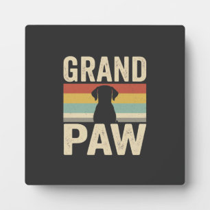 Plaque Photo Grand Paw Chien Rétro Vintage