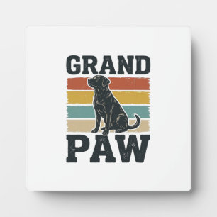 Plaque Photo Grand Paw Vintage Chien Grand-père Conception de T