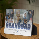 Plaque Photo Grand-père Man Myth Legend<br><div class="desc">Cute grandfather photo plaque featuring 3 family pictures for you to replace with your own,  the title "GRANDDAD",  a personalized saying that reads "the man,  the myth,  the legend",  and the grandkids names.</div>