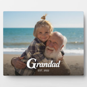 Plaque Photo Grand-père personnalisé Moderne Gras Établit
