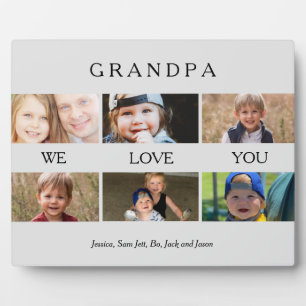 Plaque Photo Grand-père personnalisé Nous t'aimons Photo Pale G