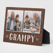 Plaque Photo Grand-père rustique Grampy à deux photos (Côté)