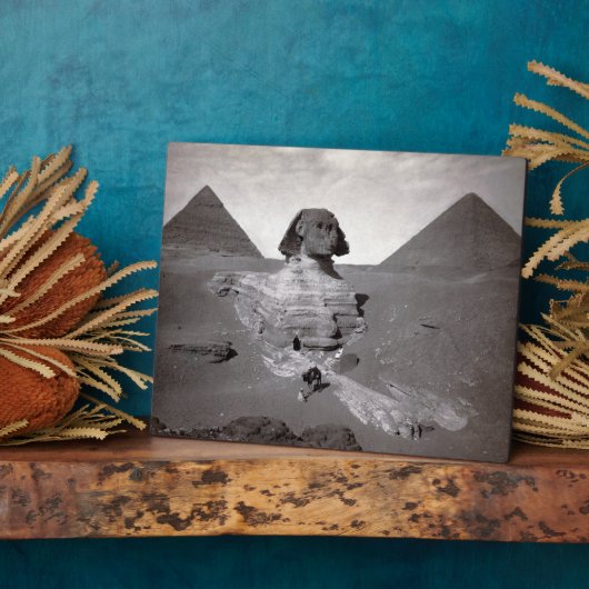 Plaque Photo Grand Sphinx & Nécropole des pyramides de Gizeh Ég (Côté)