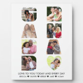 Plaque Photo GRANDAD Lettre découpée 8 photo Collage personnali (Devant)