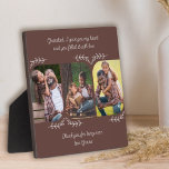 Plaque Photo Grandad Love Words 3 Vertical Photo Collage<br><div class="desc">Un cadeau élégant pour grand-père, que vous pouvez modifier à grand-père, pop-pop, grand-père par exemple, ou c'est tout aussi facile de personnaliser pour quelqu'un d'autre. Le modèle photo affiche 3 de vos photos préférées au format vertical avec des angles arrondis. Écrit avec un texte d'amour dans un texte clair et...</div>