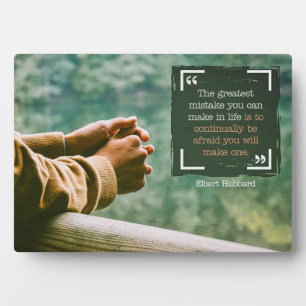 Plaque Photo Grande erreur dans la vie