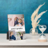 Plaque Photo Grande grand-mère 3 Photo Mignonne Typographie du  (Côté)