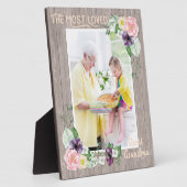 Plaque Photo Grande grand-mère Rustique Aquarelle Florale (Côté)