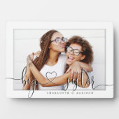 Plaque Photo Grande Soeur Moderne Minimal blanc Matboard Photo (Devant)