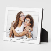 Plaque Photo Grande Soeur Moderne Minimal blanc Matboard Photo (Côté)