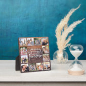 Plaque Photo Grandma 12 Photo Collage Rustique (Insitu)